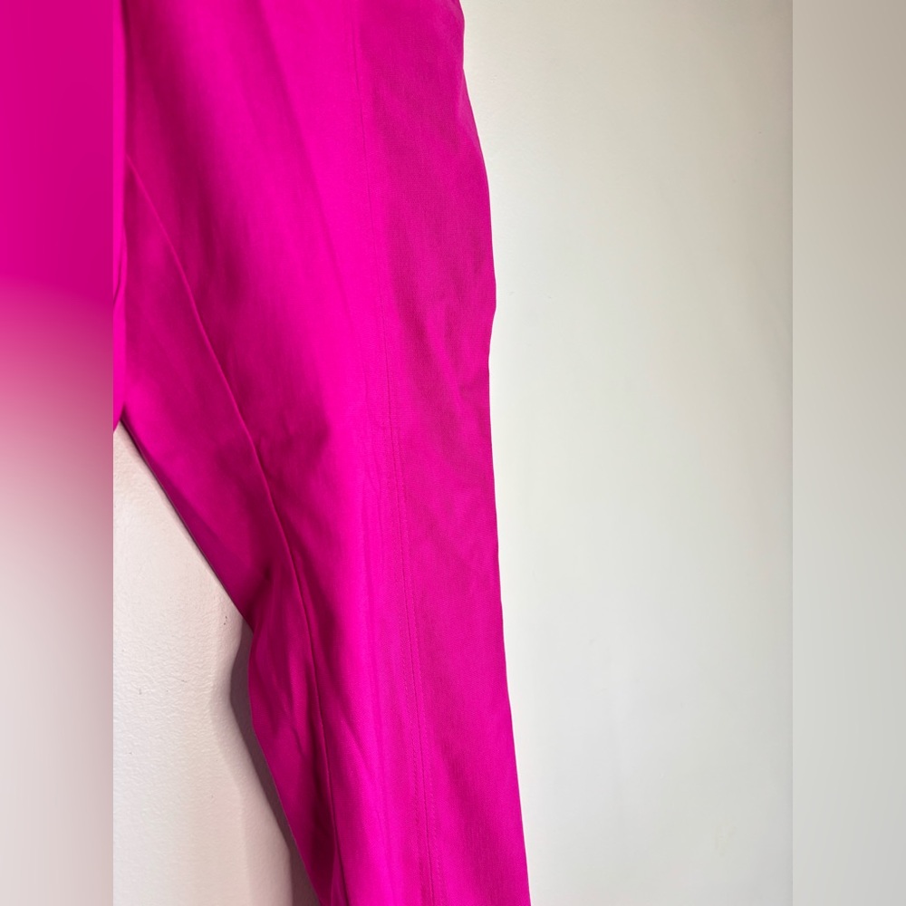 H&M High-Rise Slim Fit Women's Pants - Hot Pink - Picture 5 of 5